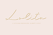 Lolita Script Font, a Script Font by Design Pixie (Thumbnail 1 of 9)