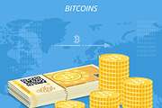 Crypto currency bitcoin technology, a Finance Illustration by TAlex (Thumbnail 3 of 7)