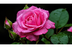 beauty roses pink ai generated, a Nature Photo by pikepicture
