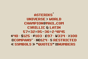 Arcana Game Pixel Font