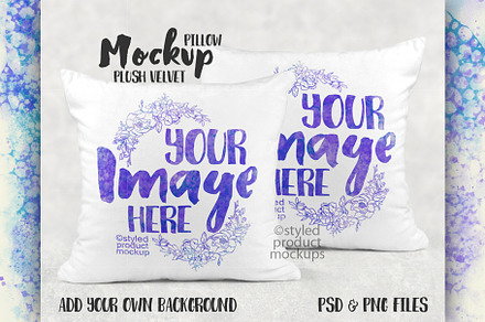 Sublimation plush pillow mockup
