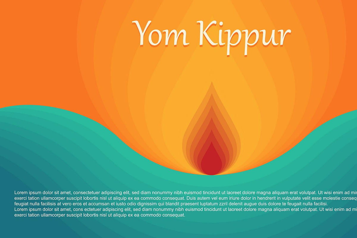 Yom Kippur template, a Seasonal Illustration by gigello