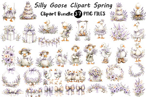 Silly Goose Clipart Spring, an Illustration by Digital Artistic99