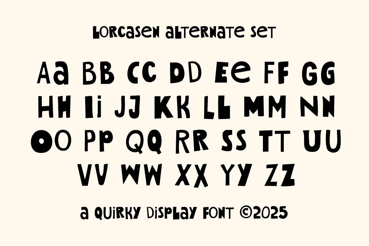 Lorcasen Quirky Mix Typeface, a Handwritten Font by 24Design Studios (Photo 10 of 10)