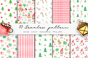 Watercolor Christmas Gnome Clipart, a Seasonal Illustration by Daryartsy (Thumbnail 9 of 12)