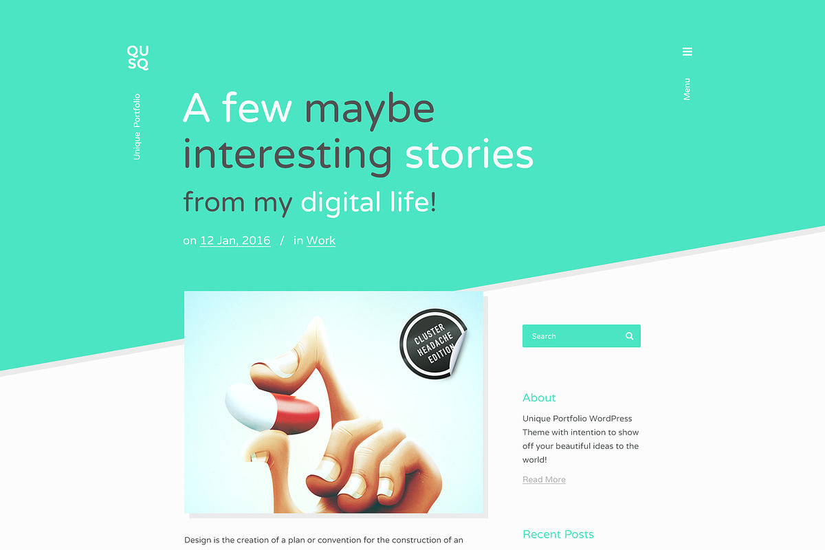 Qusq HTML - Colorful Portfolio, a Websites & App Template by IshYoBoy (Photo 9 of 15)