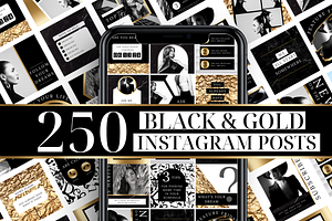 Modern Black And Gold Instagram