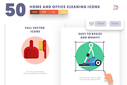 50 Home and Office Cleaning Icons, an Icon by Dighital (Thumbnail 7 of 10)