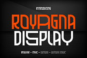 Royagna Display - 4 Fonts (40% OFF ), a Sans Serif Font by Randi Irvan | Rvandtype (Thumbnail 1 of 11)