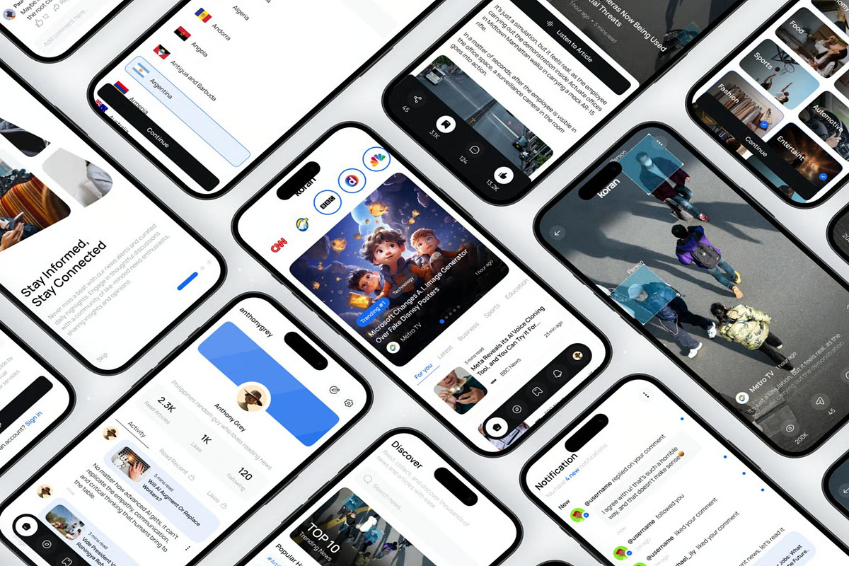 Koran - News Apps Mobile UI KIT, an UI Kit Template by Lumina_ui_ux202 (Photo 4 of 5)