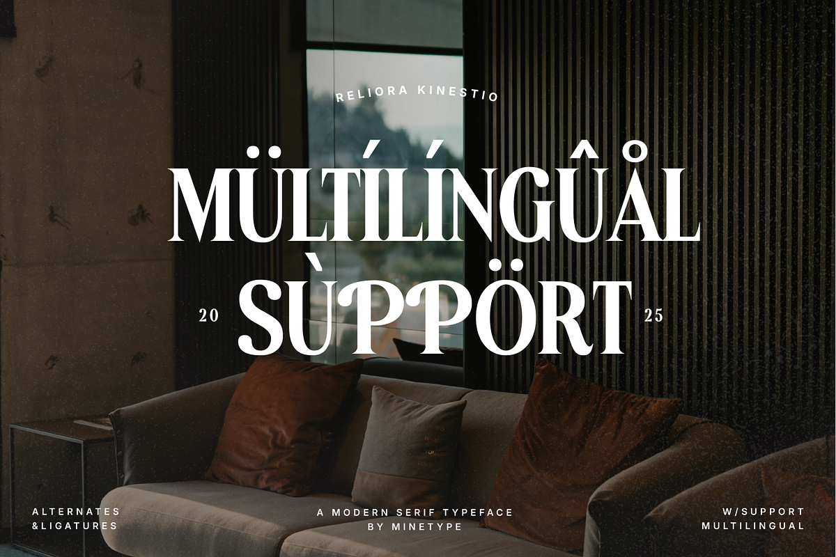 Reliora Kinestio Retro Font, a Serif Font by Mine Type Lab (Photo 6 of 10)