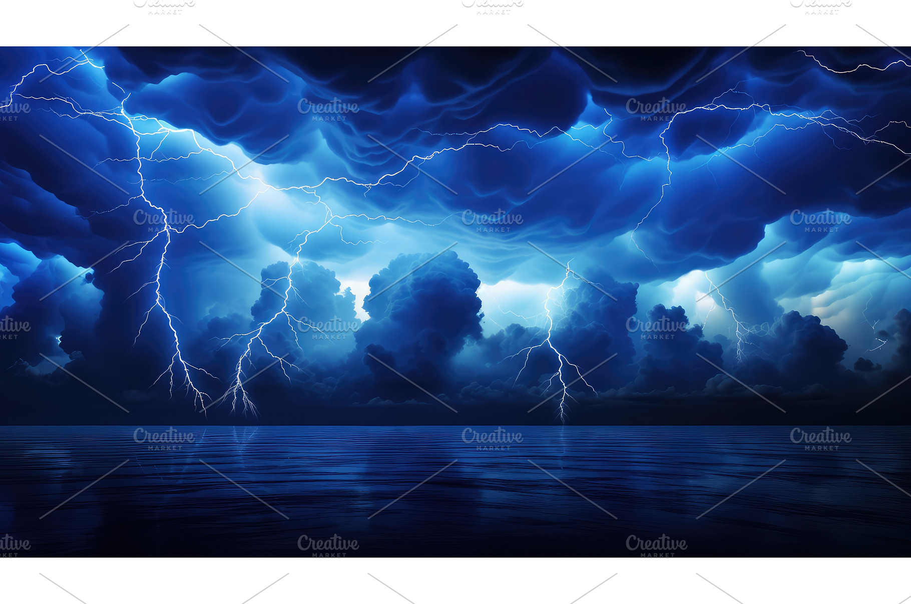 power blue lightening background ai, a Nature Photo by pikepicture