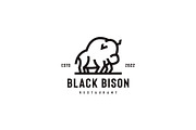 American buffalo logo design, a Branding & Logo Template by vexper (Thumbnail 1 of 4)