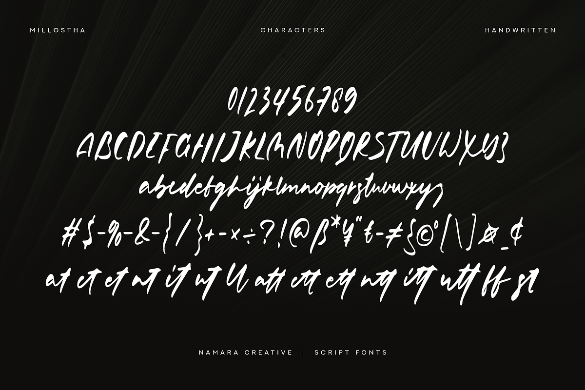 Millostha - Handwritten Script, a Script Font by Namara Creative Studio (Photo 8 of 12)