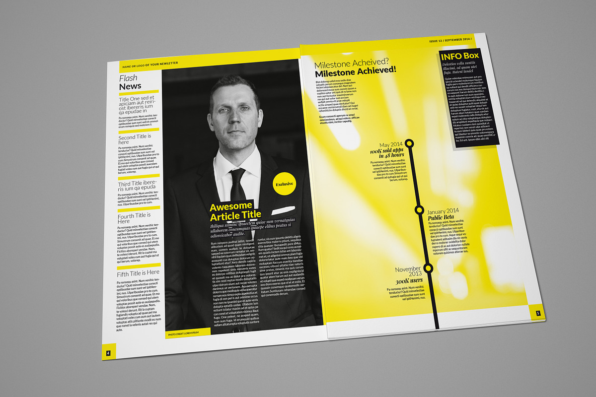 Startup Newsletter, a Brochure Template by IndieStock (Photo 3 of 5)