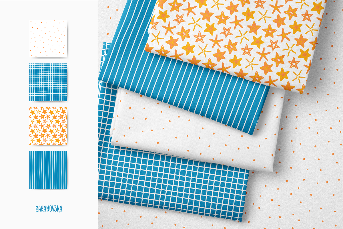 Collection of patterns Marine Denim, a Pattern Graphic by Baranovska (Photo 4 of 8)