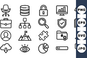 Business Line Icon Set, an Illustration by designvectx (Thumbnail 1 of 3)