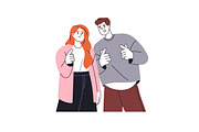Happy people point at you set, a Person Illustration by PaperTrident (Thumbnail 7 of 12)