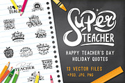 Happy Teachers day quotes, an Object Graphic by Kseniia Kuznetsova (Thumbnail 1 of 5)