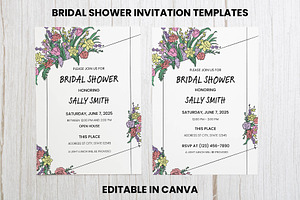 Pastel Floral Bridal Shower Invite, an Invitation Template by PinkHouseCollection