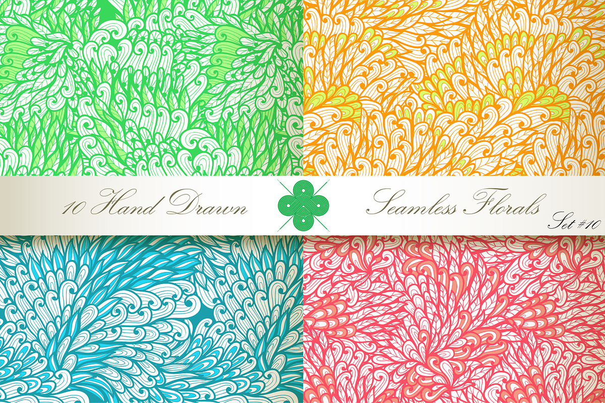 10 Ornate Seamless Florals. Set #10, a Pattern Graphic by Patternalized (Photo 3 of 4)