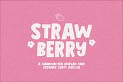 Strawberry - Handwritten Display, a Handwritten Font by SaktiAvellin (Thumbnail 1 of 8)