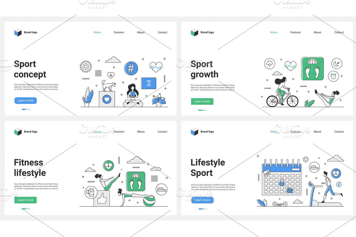 Sport, fitness and healthy lifestyle, a Sport Illustration by Lemberg Vector