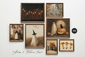 Autumn & Halloween Wall Art Prints, a Background Graphic by Lana Elanor