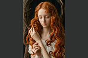 Renaissance Redhair Portrait Pack, a Person Illustration by StockVerse Creative (Thumbnail 4 of 4)
