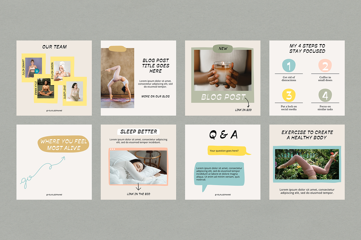 Wellness Coach Instagram Template, a Social Media Template by Bonumo (Photo 7 of 13)