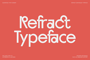 Refract - Edgy Grotesque Font Family