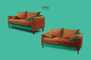 Trendy Couch with Pillow Mockup, a Household Mockup by Designertale (Thumbnail 3 of 6)
