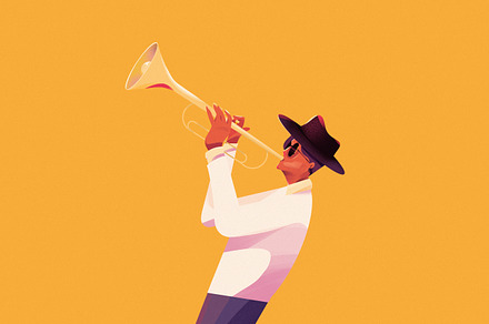 Jazz musician playing