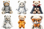 Halloween Teddy Bear Clipart Bundle, an Illustration by Craft Nest (Thumbnail 2 of 6)