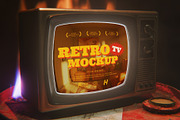 Dramatic Retro TV Mockup, an Advertising Mockup by herutage (Thumbnail 6 of 6)
