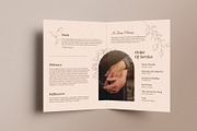 Brown Floral Funeral Program, a Brochure Template by Neermana (Thumbnail 4 of 4)