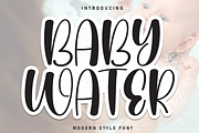 Baby Water | Script Font, a Script Font by Scratchones (Thumbnail 1 of 8)