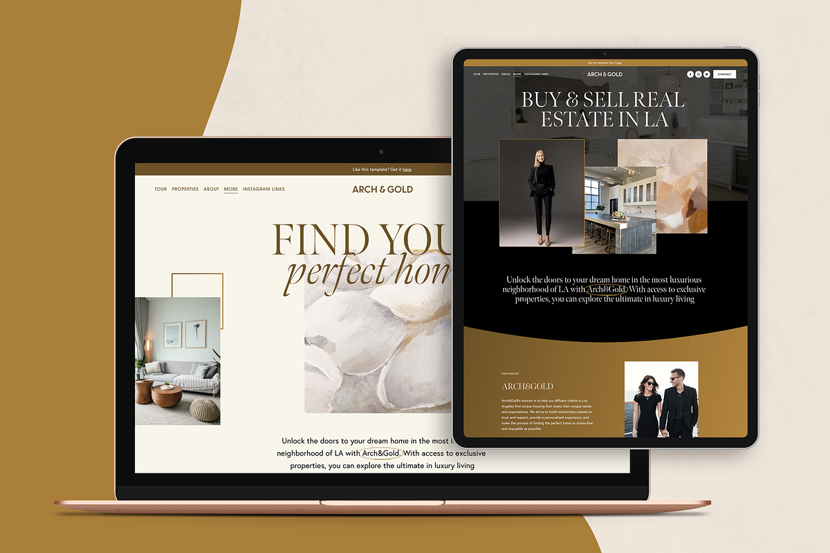 Squarespace Template: Arch&Gold, a Squarespace Template by Applet Studio (Photo 1 of 6)