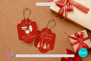 Gift Tag Mockup Builder For Canva