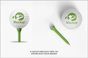Golf Ball and Tee Set Mockup PSD, an Advertising Mockup by Bruno's Shop (Thumbnail 2 of 5)