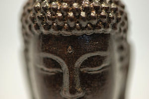 The black figure of a Budha