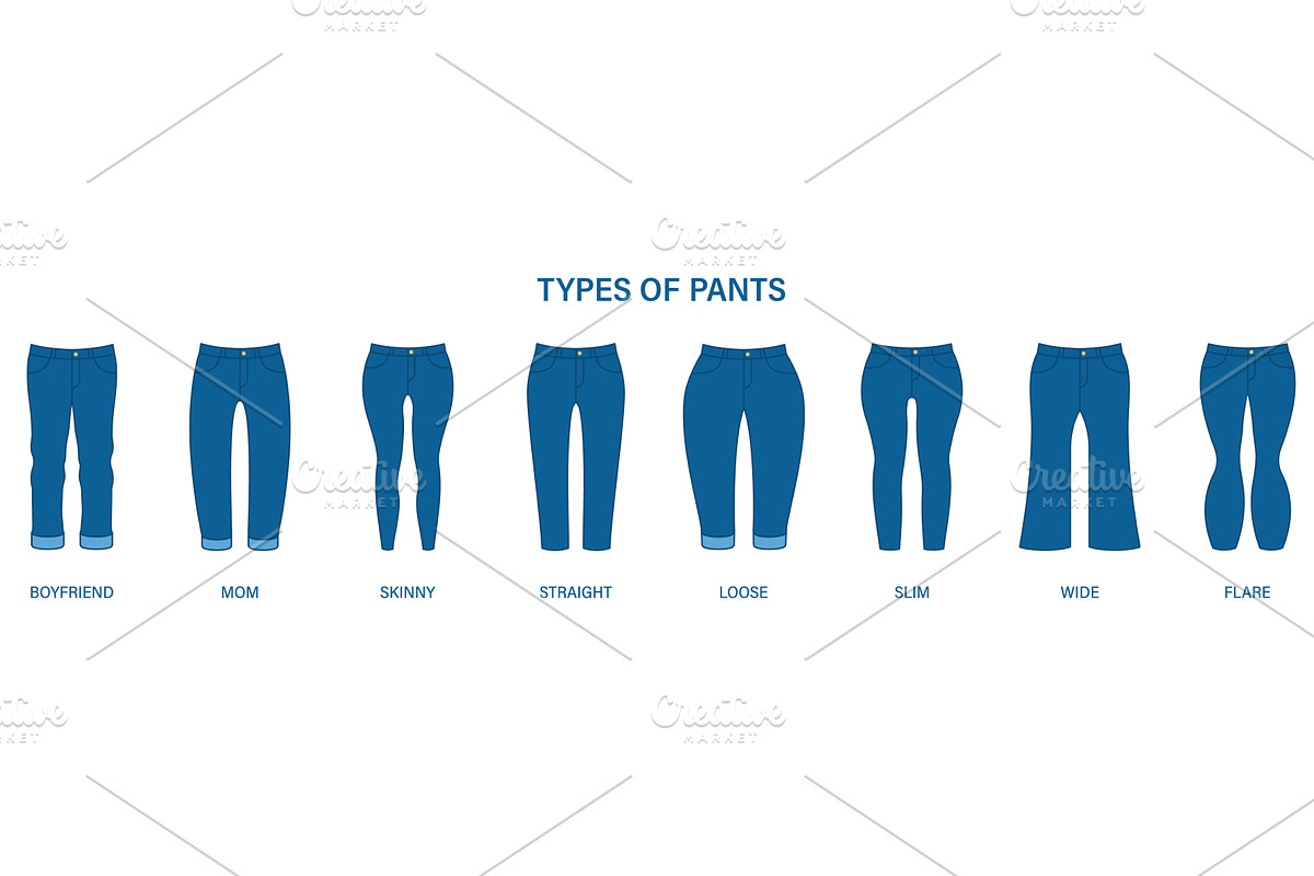 Style of Woman Pants, an Object Illustration by Vector Creator