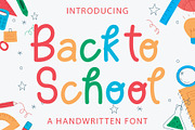 Back To School Monoline Font, a Handwritten Font by Densu Creative (Thumbnail 1 of 9)