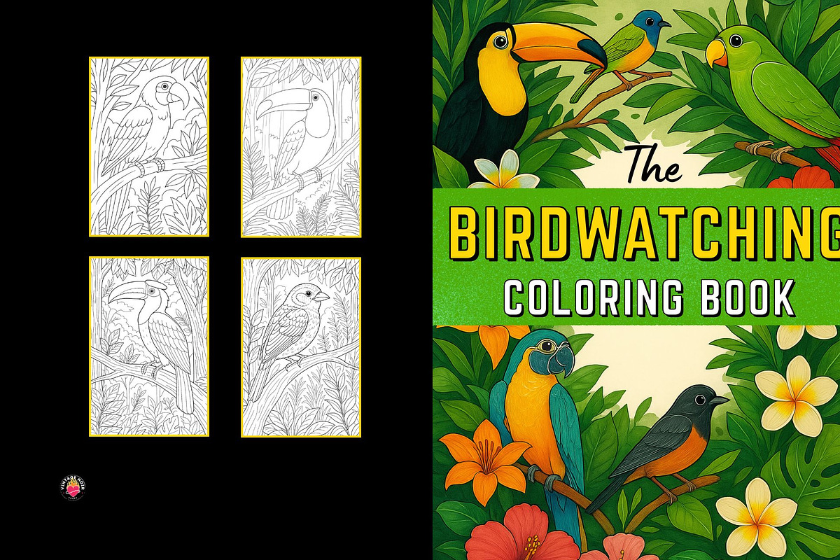 The Birdwatching Coloring Book, an Illustration by Image for Sale