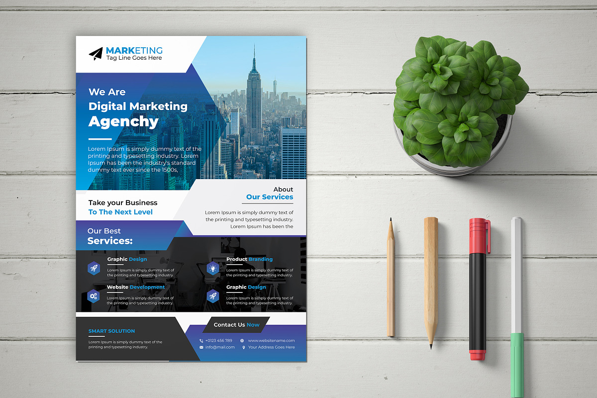 Corporate Theme Business Flyer, a Flyer Template by Graphiexperto (Photo 4 of 4)