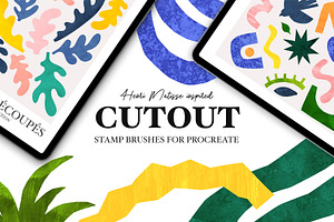 Cutout stamp brushes for Procreate