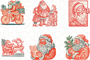 Hand Drawn Santa Christmas Clipart, an Illustration by Black Bird Studio (Thumbnail 3 of 6)