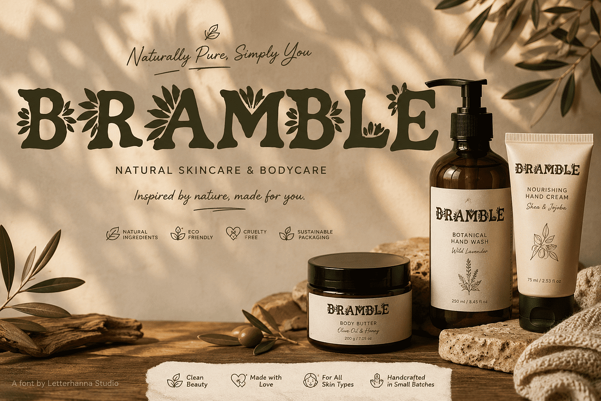 Aribelle Floral Font, a Handwritten Font by Letterhanna Studio (Photo 9 of 9)
