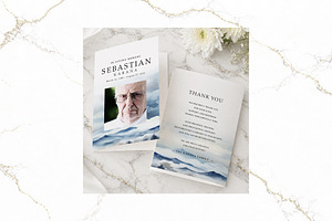 Funeral Bifold Program Canva FR010, a Brochure Template by TyphoonStudio