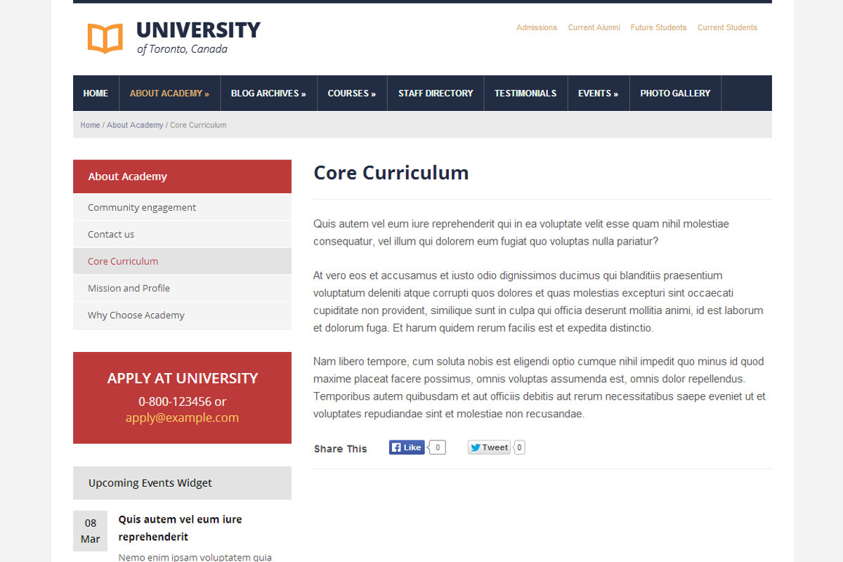 Lectura Theme A Wordpress Template By Academiathemes